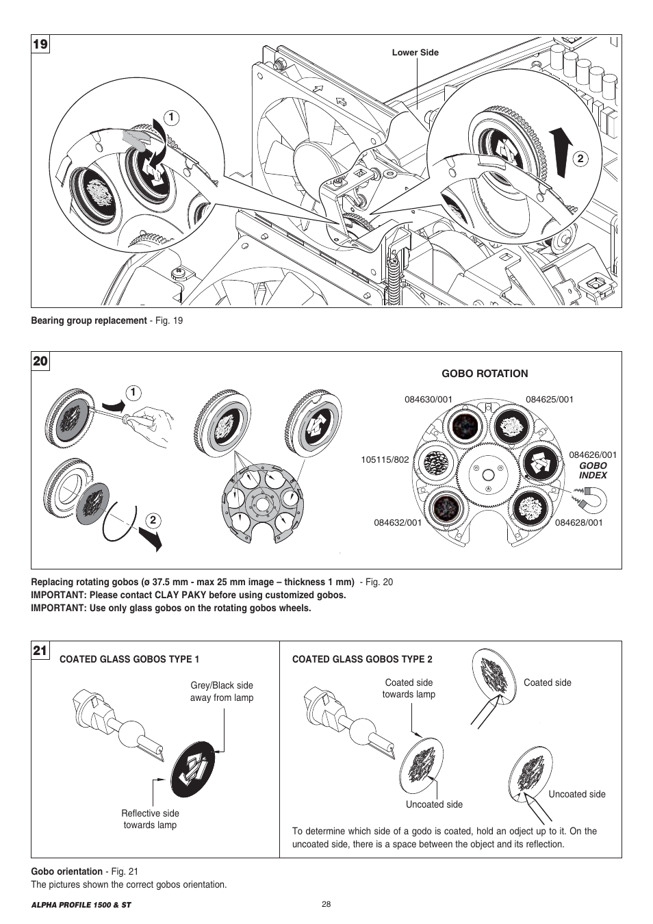 Clay Paky ALPHA PROFILE 1500 ST User Manual | Page 28 / 44