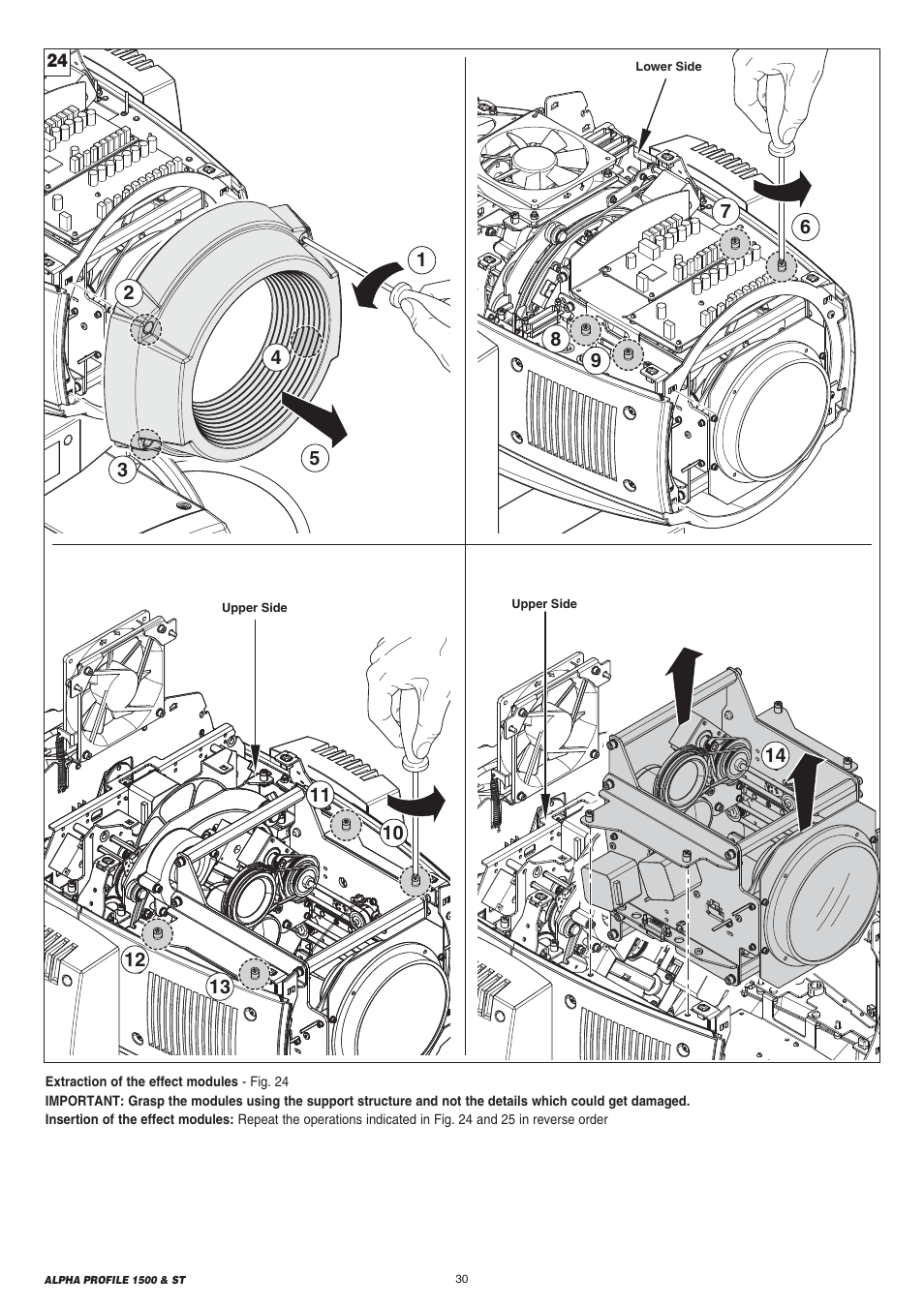 Clay Paky ALPHA PROFILE 1500 ST User Manual | Page 30 / 44