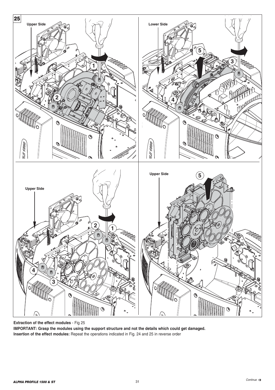 Clay Paky ALPHA PROFILE 1500 ST User Manual | Page 31 / 44