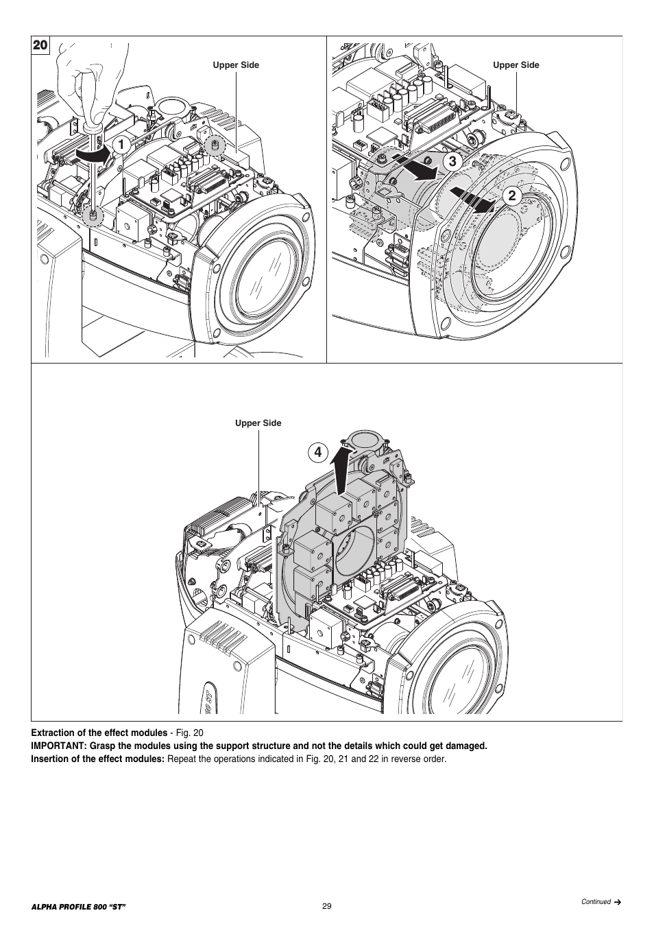 Clay Paky ALPHA PROFILE 800 “ST” User Manual | Page 29 / 44