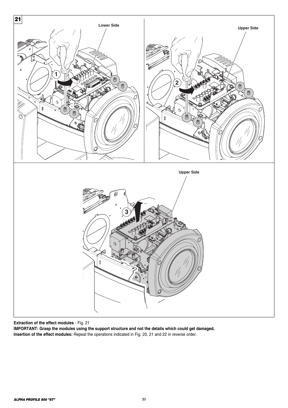 Clay Paky ALPHA PROFILE 800 “ST” User Manual | Page 30 / 44