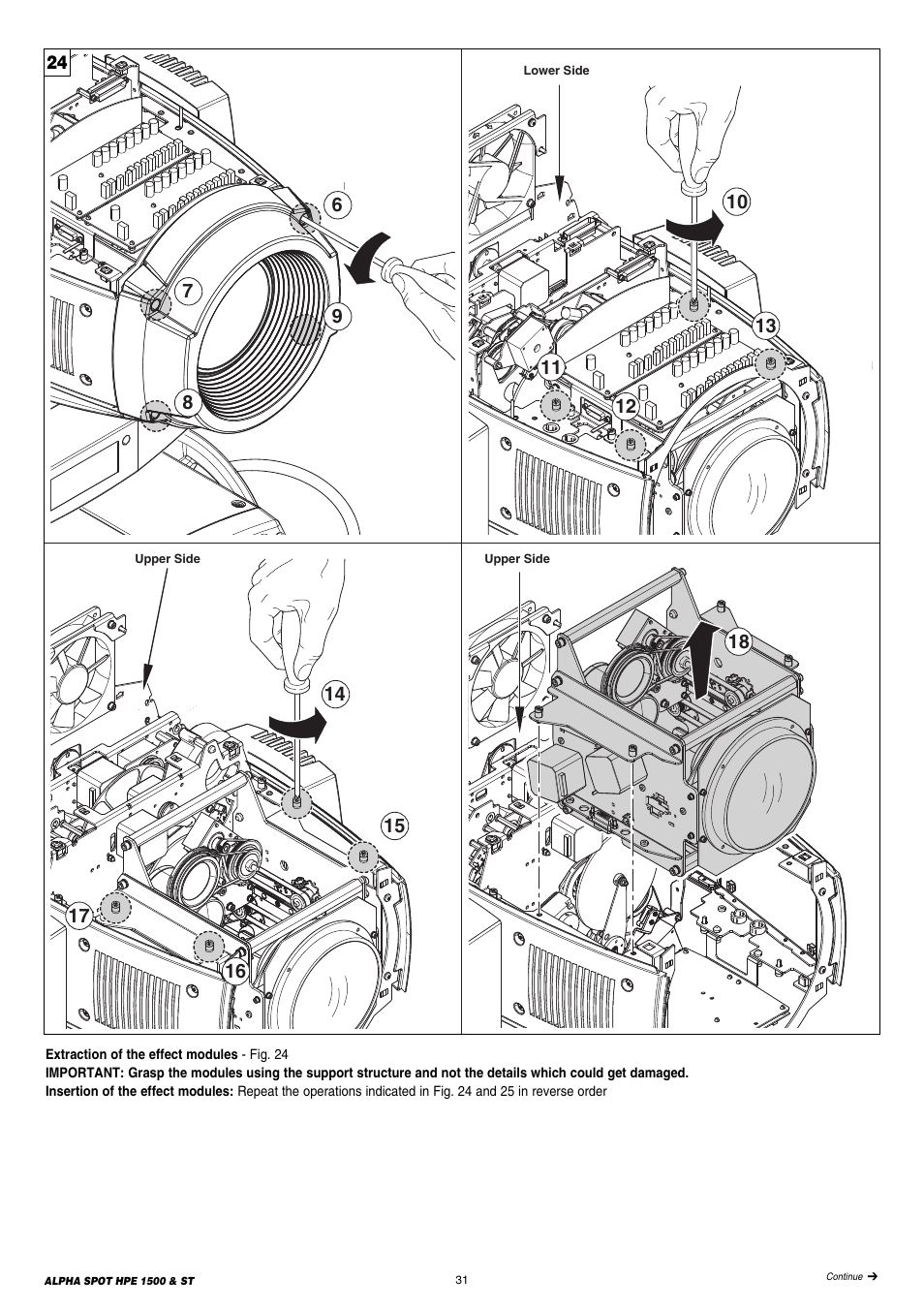 Clay Paky ALPHA SPOT HPE 1500 ST User Manual | Page 31 / 43