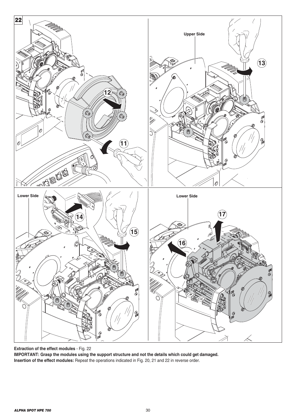 Clay Paky ALPHA SPOT HPE 700 User Manual | Page 30 / 40