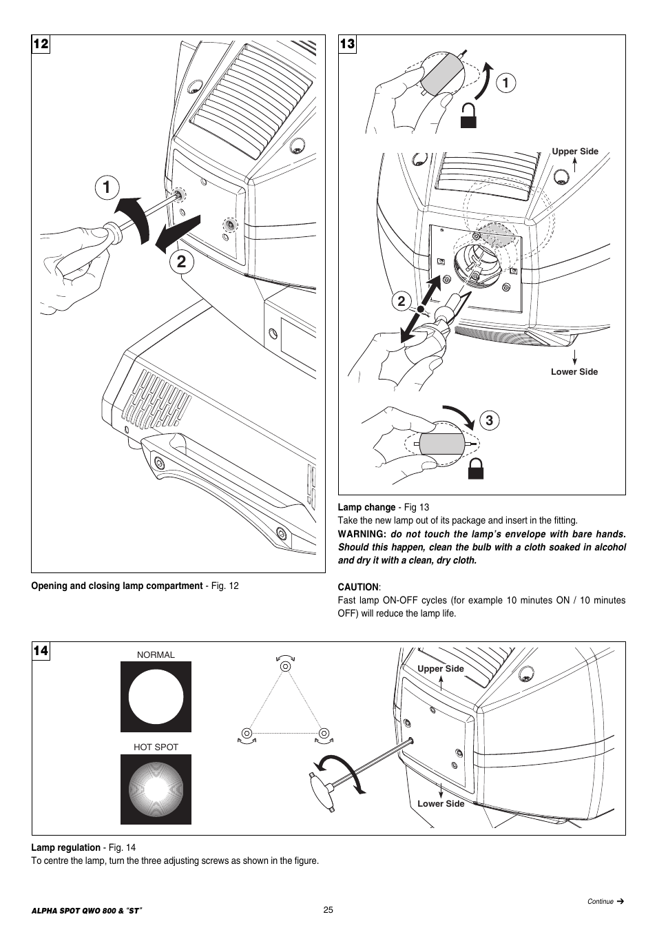 Clay Paky ALPHA SPOT QWO 800 “ST” User Manual | Page 25 / 44