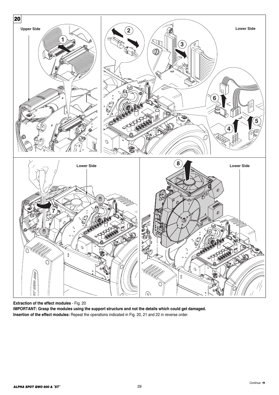 Clay Paky ALPHA SPOT QWO 800 “ST” User Manual | Page 29 / 44
