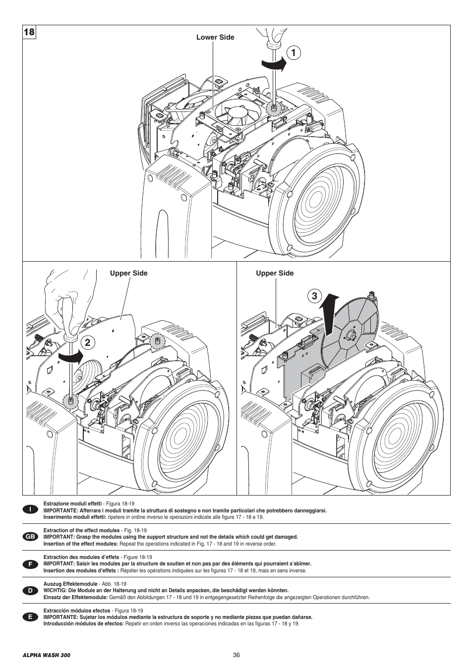 Clay Paky ALPHA WASH 300 User Manual | Page 36 / 40