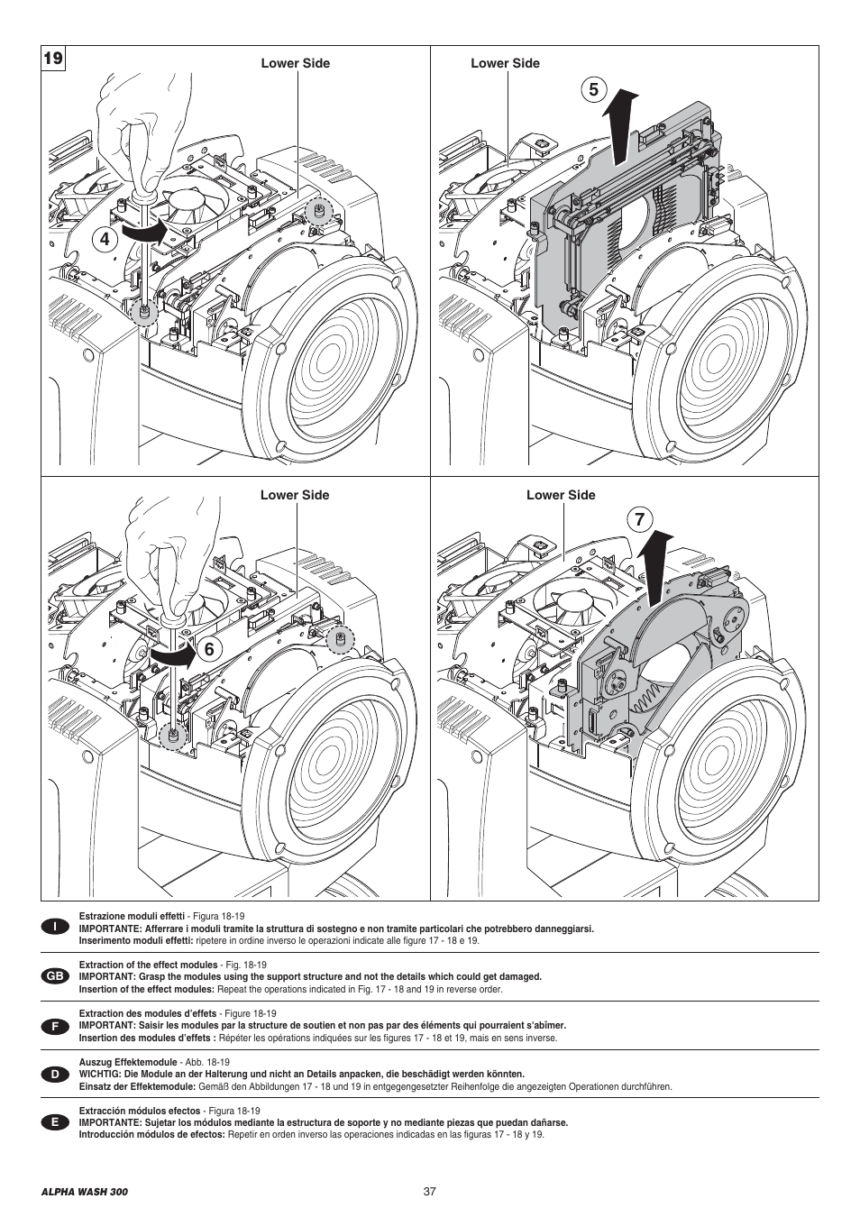 Clay Paky ALPHA WASH 300 User Manual | Page 37 / 40