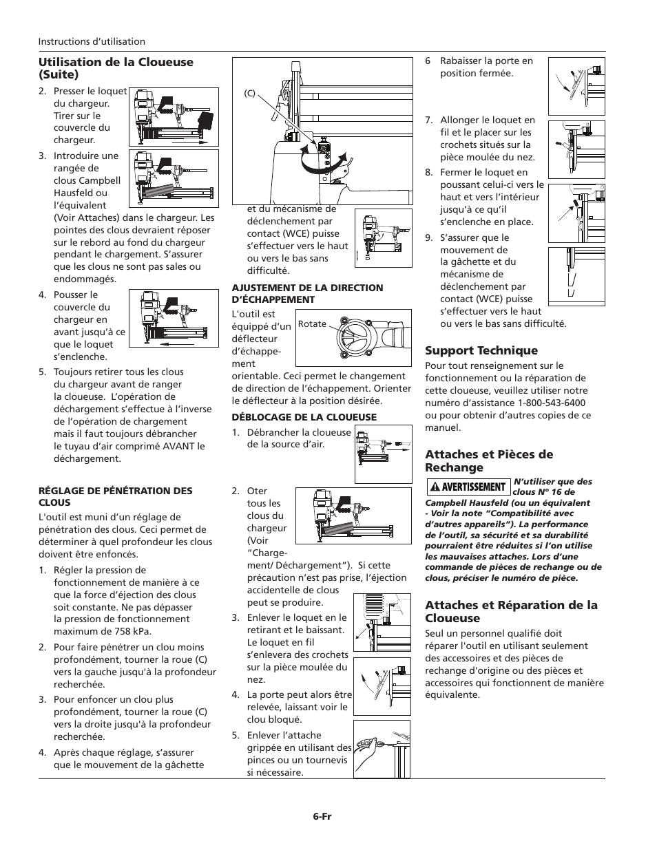 Campbell Hausfeld NB006750 User Manual | Page 16 / 32