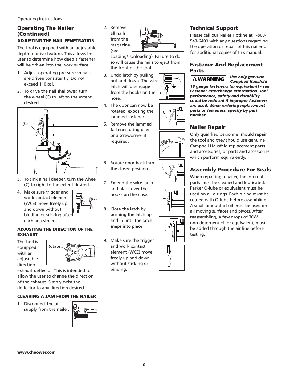 Campbell Hausfeld NB006750 User Manual | Page 6 / 32