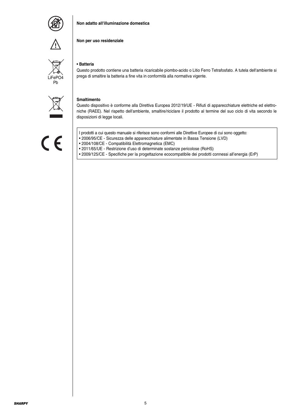 Clay Paky SHARPY User Manual | Page 5 / 36