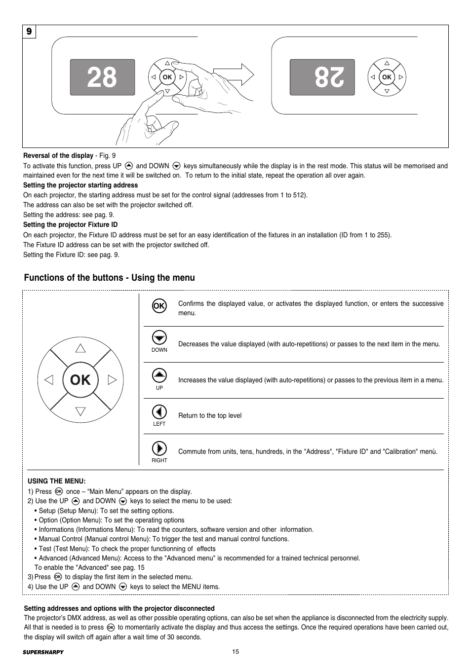 Clay Paky SUPERSHARPY User Manual | Page 15 / 44