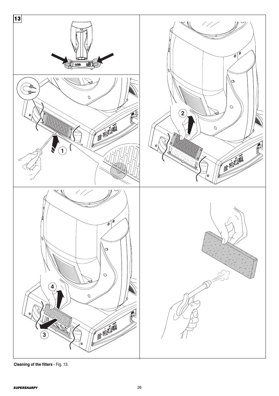 Clay Paky SUPERSHARPY User Manual | Page 26 / 44