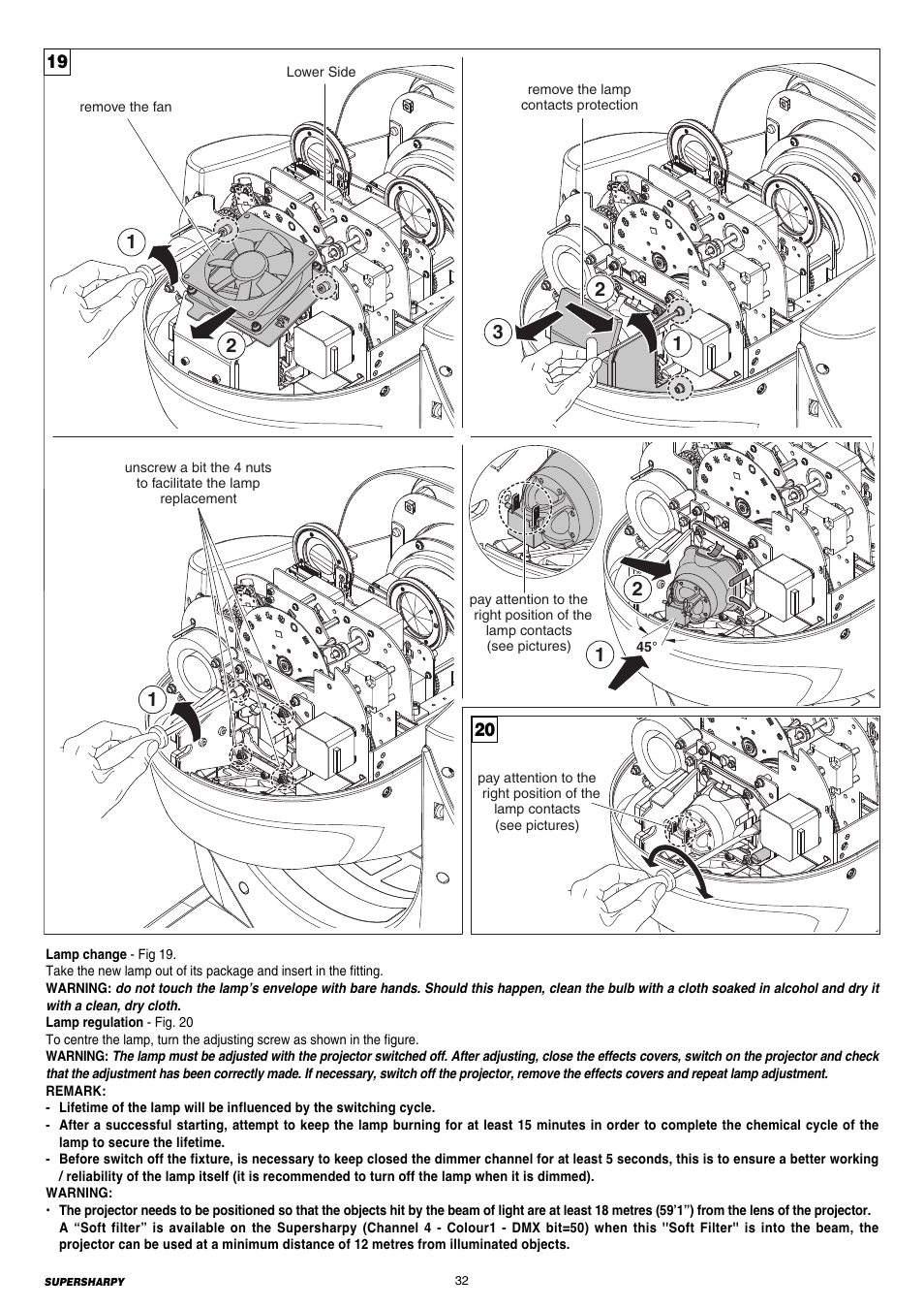 Clay Paky SUPERSHARPY User Manual | Page 32 / 44