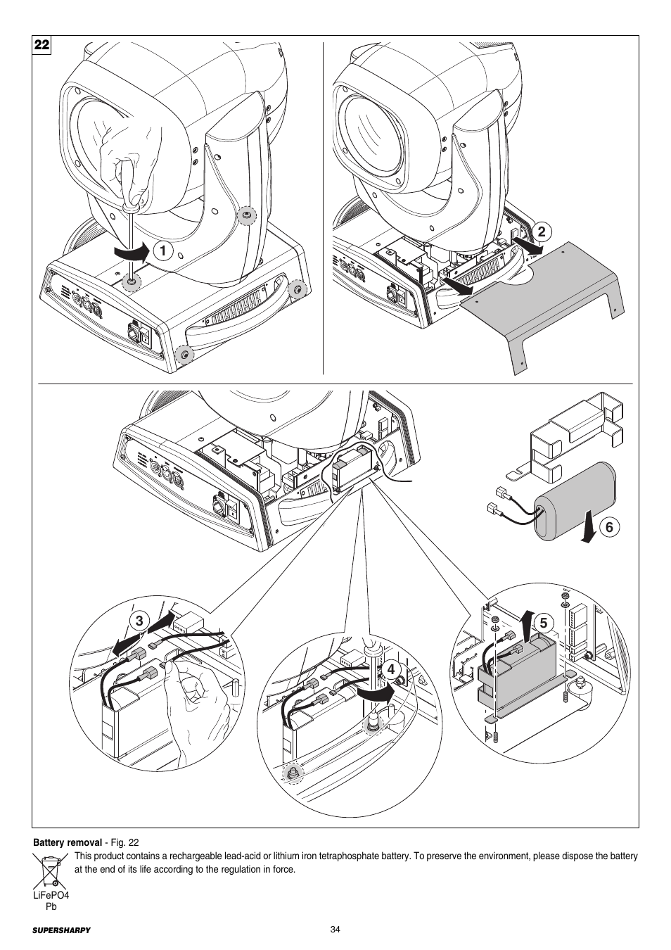 Clay Paky SUPERSHARPY User Manual | Page 34 / 44