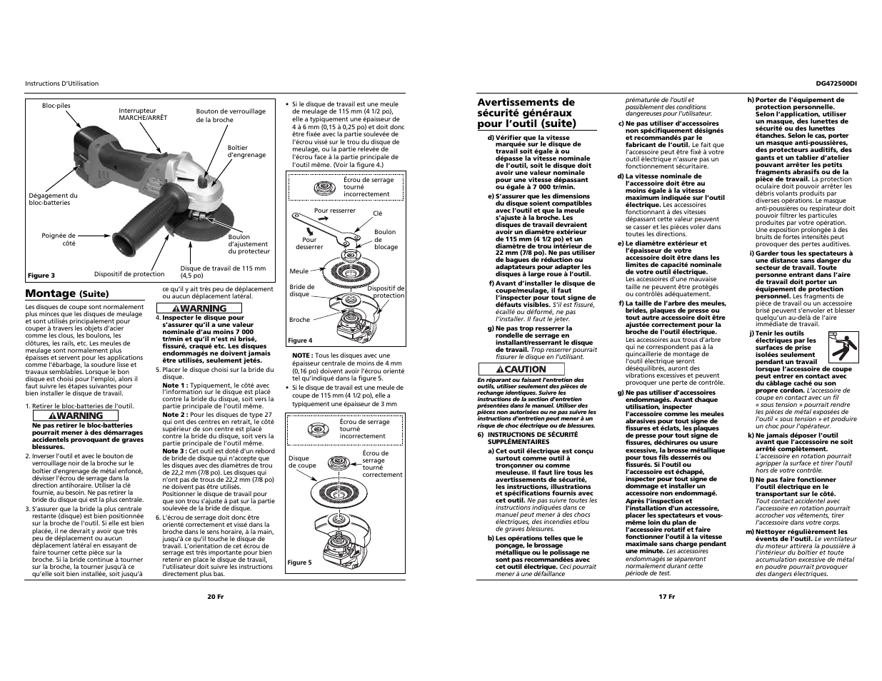 Montage, Suite) | Campbell Hausfeld DG472500DI User Manual | Page 17 / 18