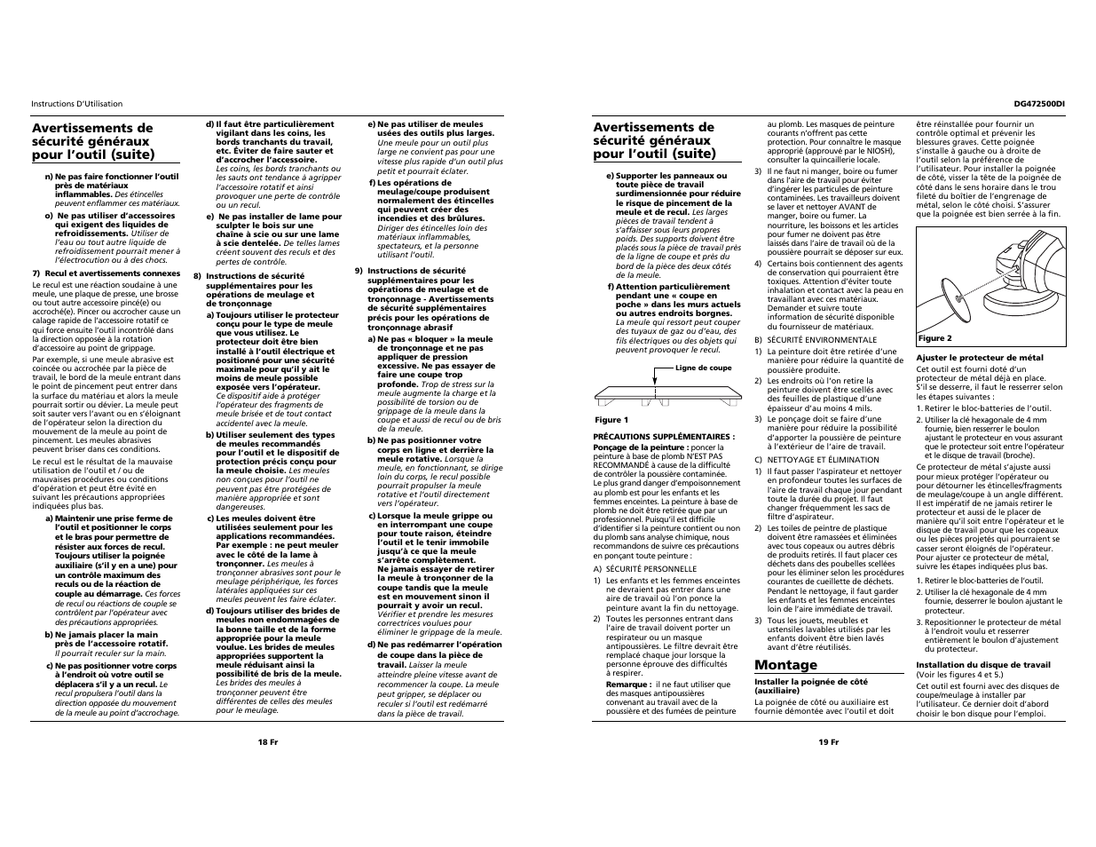 Montage, Suite) | Campbell Hausfeld DG472500DI User Manual | Page 18 / 18