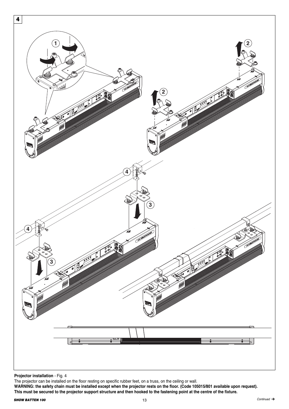 Clay Paky SHOW BATTEN 100 AS User Manual | Page 13 / 32