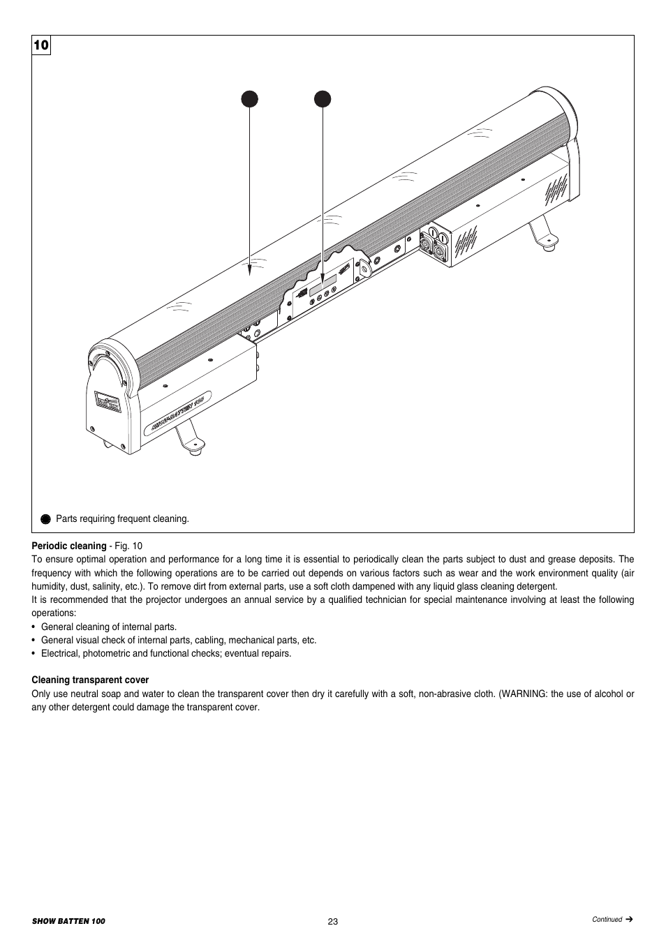 Clay Paky SHOW BATTEN 100 AS User Manual | Page 23 / 32