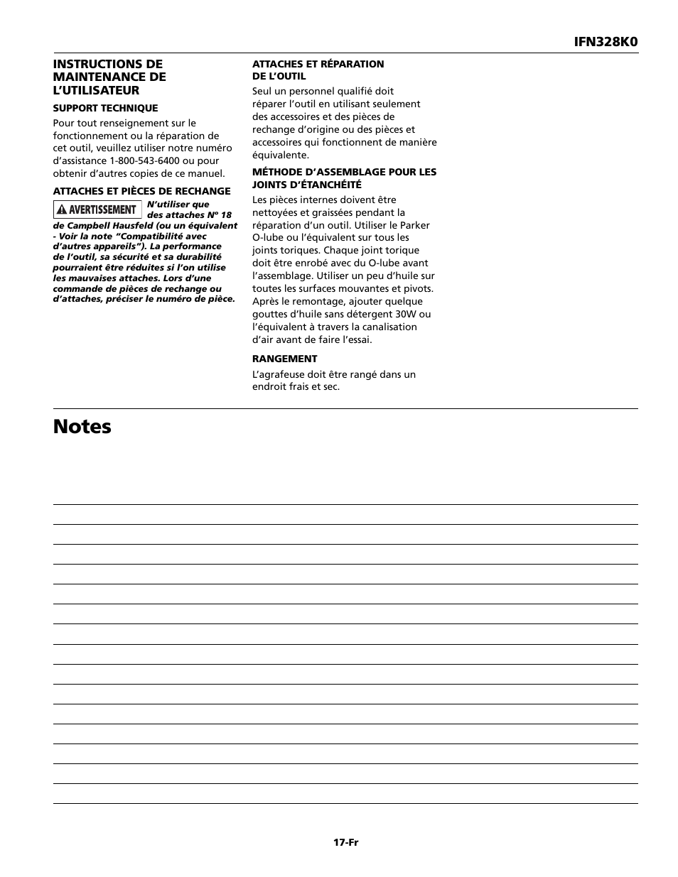 Campbell Hausfeld IFN328K0 User Manual | Page 17 / 32