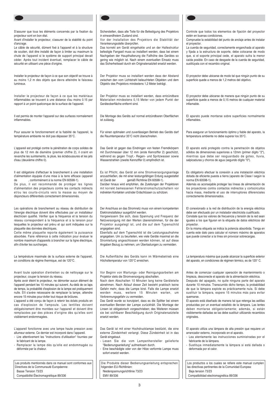Clay Paky STAGE LIGHT 300 AE User Manual | Page 3 / 36