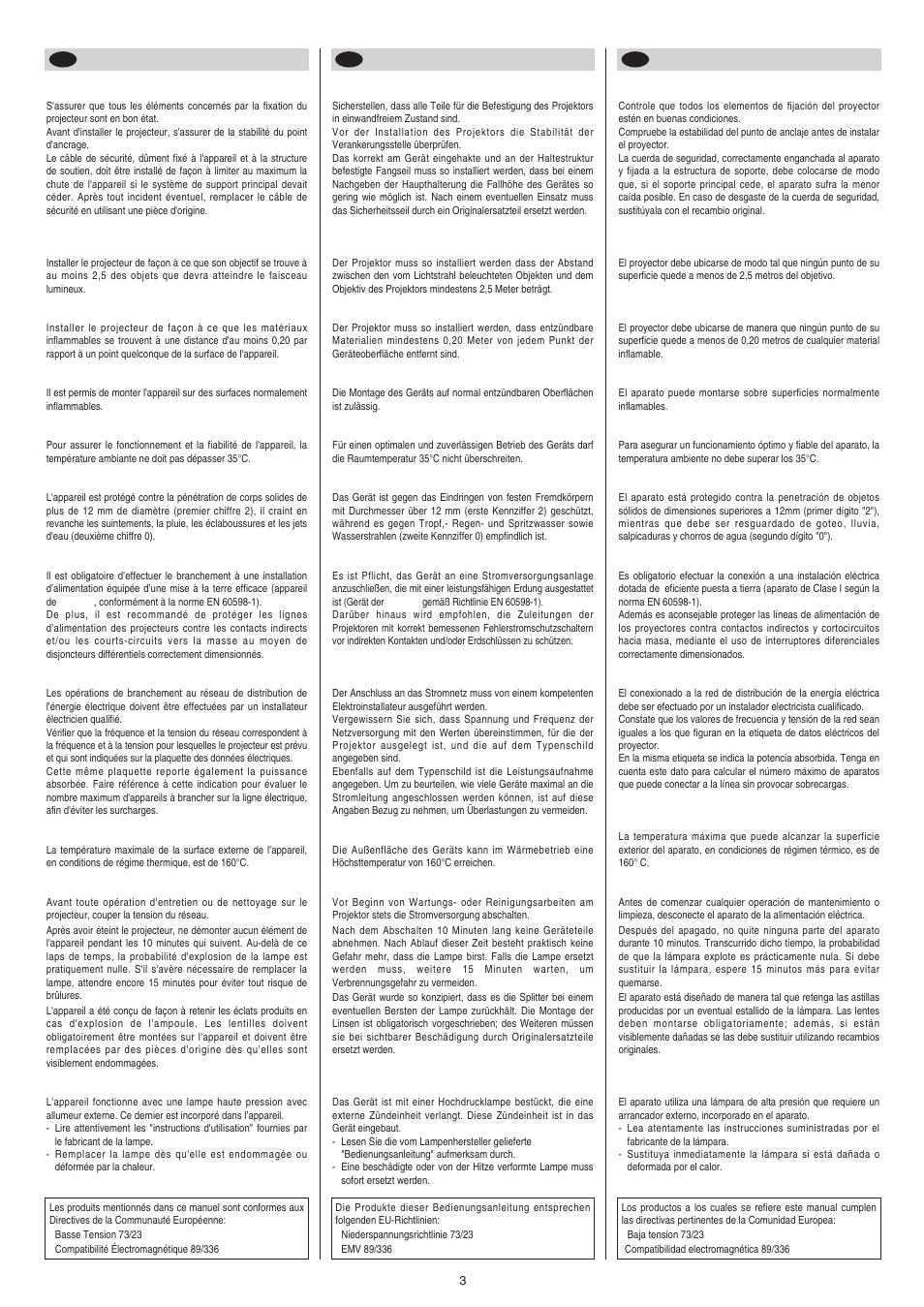 Clay Paky STAGE ZOOM 1200 SV User Manual | Page 3 / 24