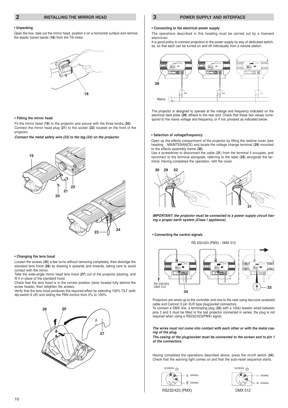 Clay Paky SUPER SCAN ZOOM User Manual | Page 2 / 8