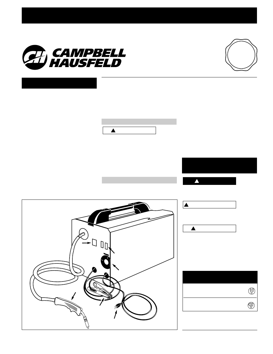 Soudeur à l’arc alimenté en fil, Description, Généralités sur la sécurité | Modèle wg2020, Attention, Avertissement, Danger | Campbell Hausfeld WG2020 User Manual | Page 13 / 36