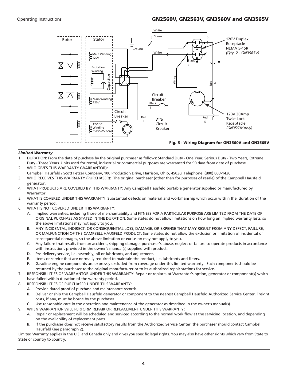 Campbell Hausfeld GN3565V User Manual | Page 4 / 16