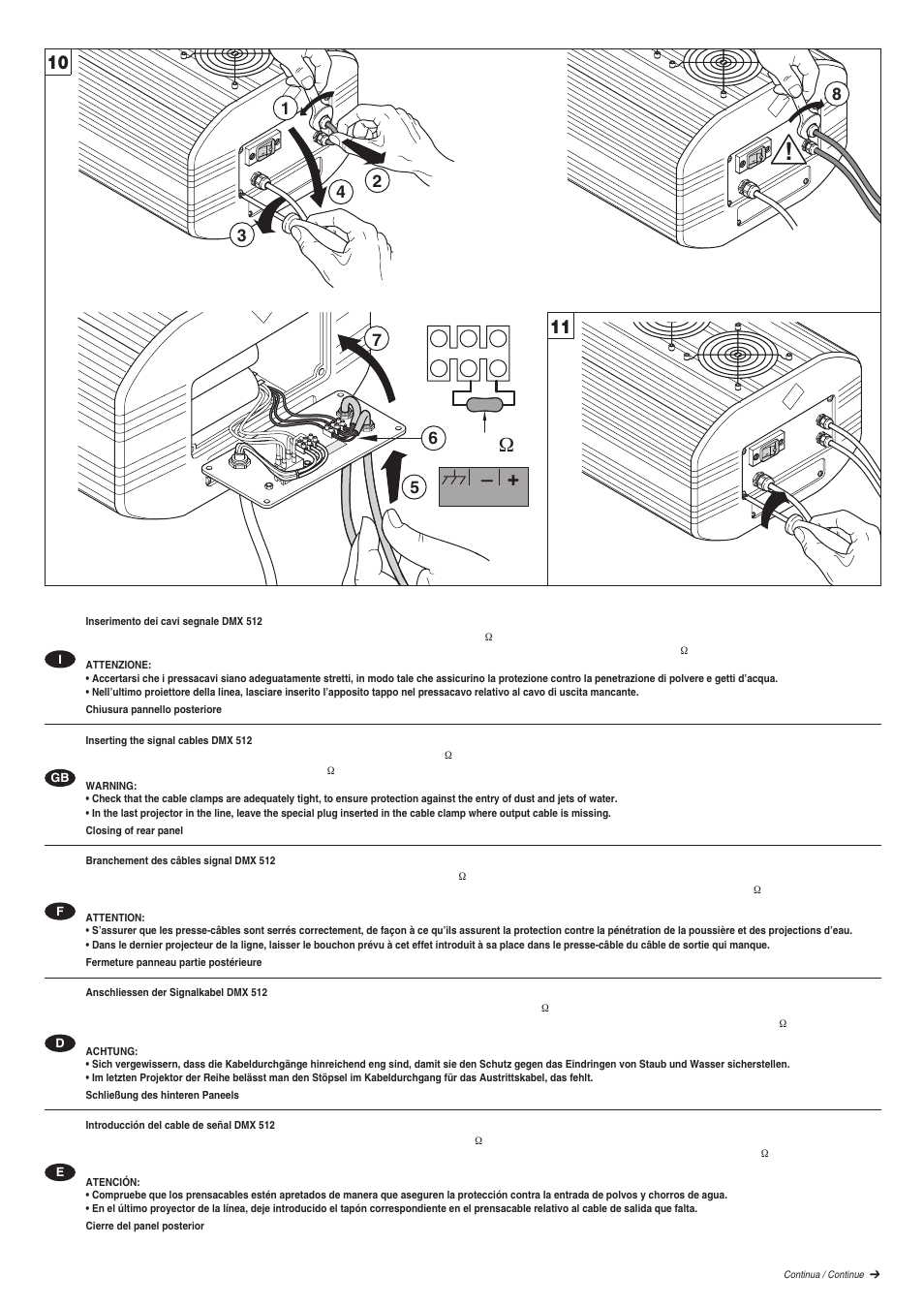 120 ω | Clay Paky V.I.P. 1200 User Manual | Page 8 / 14