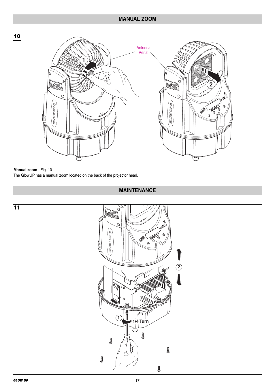 Clay Paky GLOW UP User Manual | Page 17 / 24