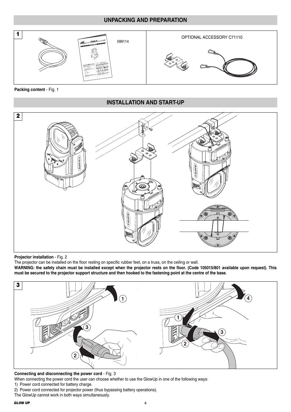 Clay Paky GLOW UP User Manual | Page 4 / 24