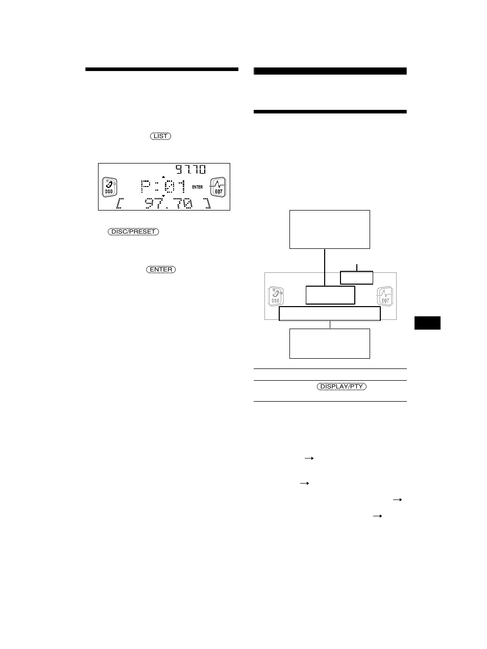 Sintonizar uma estação através de uma lista, Listagem, Descrição geral da função rds | Sony CDX-CA750 RU User Manual | Page 113 / 204