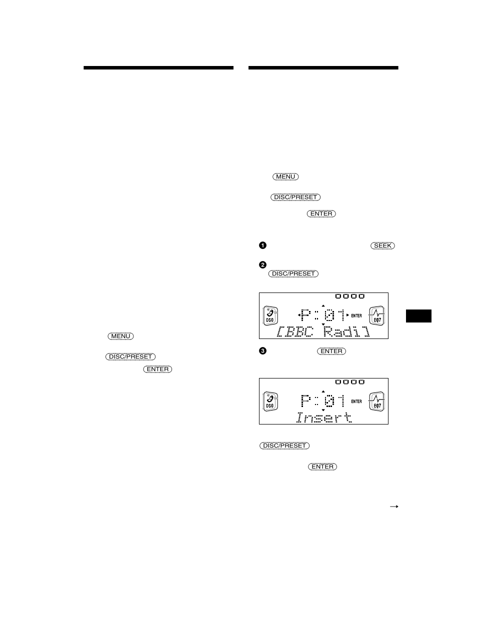 Pré-programar automaticamente os serviços, Dab — btm, Pré-programar manualmente os serviços dab | Pré-programar edição, Pré-programar automaticamente os serviços dab | Sony CDX-CA750 RU User Manual | Page 119 / 204