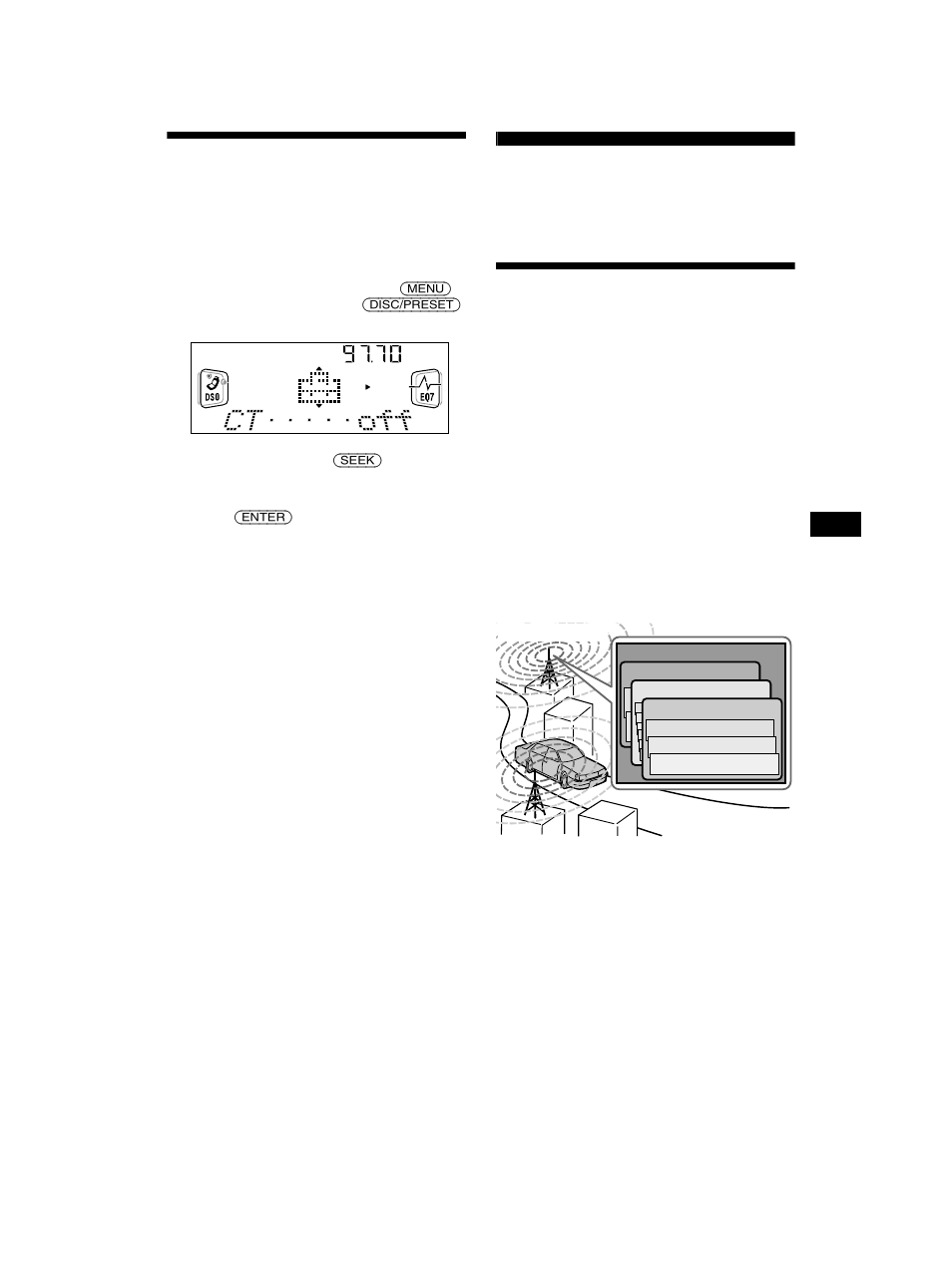 Setting the clock automatically — ct, Dab (optional), Overview of dab | Setting the clock automatically | Sony CDX-CA750 RU User Manual | Page 19 / 204