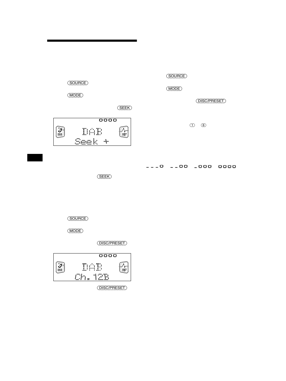 Basic operations of dab | Sony CDX-CA750 RU User Manual | Page 20 / 204