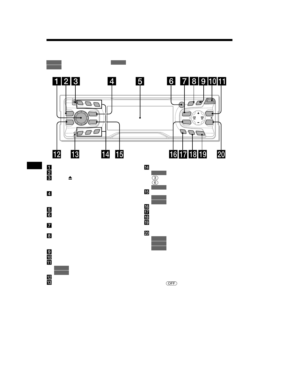 Ubicación de los controles | Sony CDX-CA750 RU User Manual | Page 36 / 204