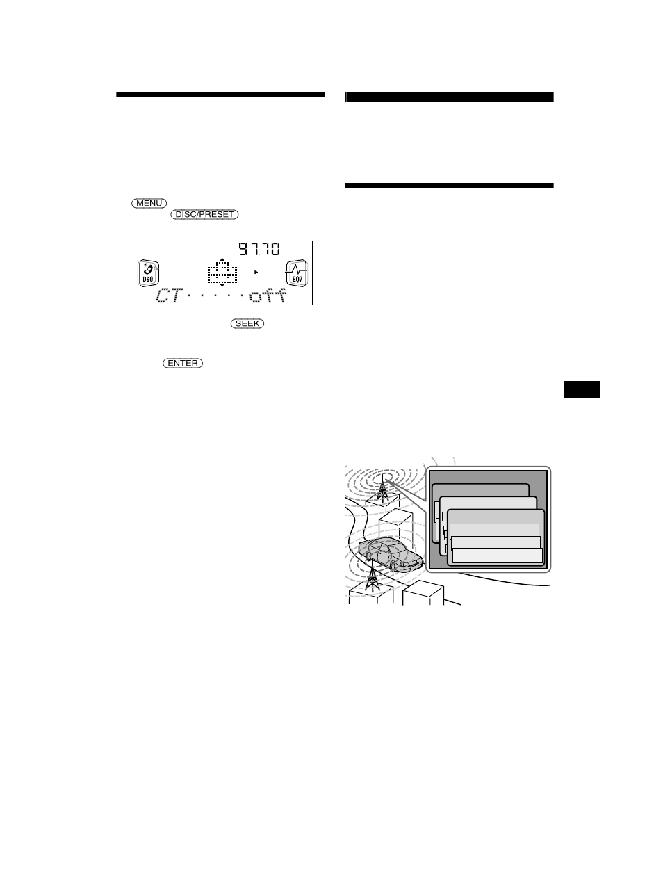 Ajuste automático del reloj, Dab (opcional), Descripción general de dab | Sony CDX-CA750 RU User Manual | Page 51 / 204