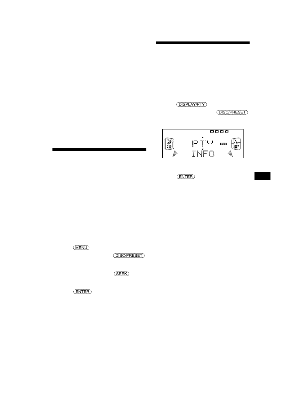 Tipo de programa (pty), Cambio de audio multicanal y drc | Sony CDX-CA750 RU User Manual | Page 55 / 204