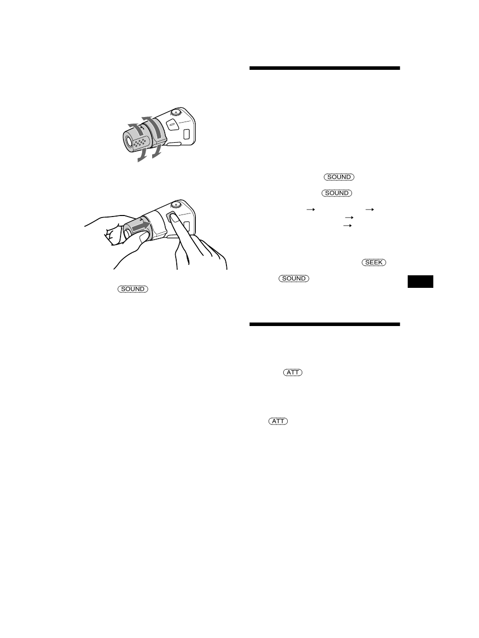 Ajuste de las características de sonido, Atenuación rápida del sonido | Sony CDX-CA750 RU User Manual | Page 57 / 204