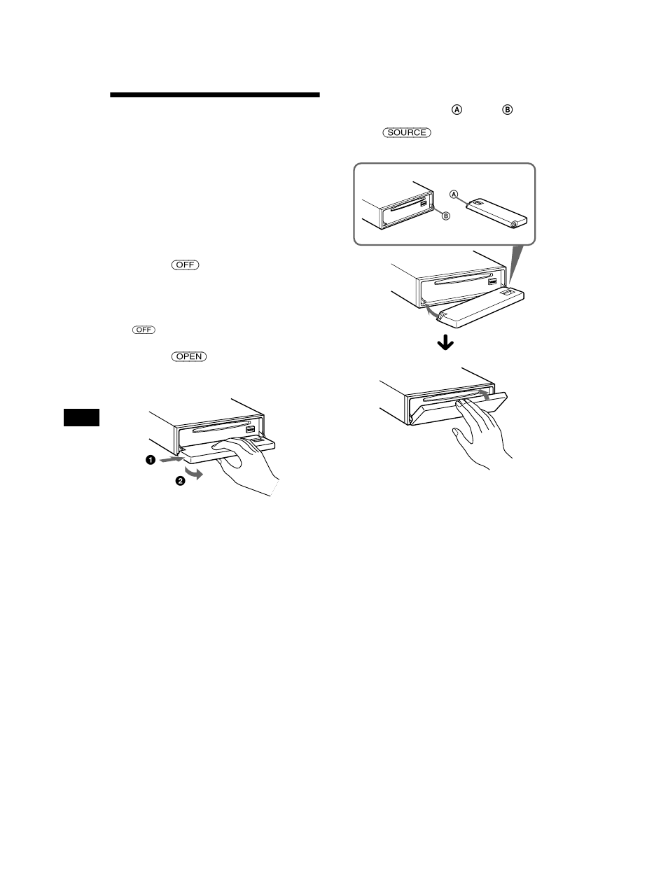 Ta bort frontpanelen, Cd/md) 8 | Sony CDX-CA750 RU User Manual | Page 74 / 204