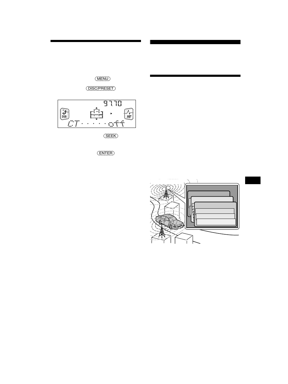 Ställa klockan automatiskt, Dab (tillval), Översikt av dab | Sid. 19 | Sony CDX-CA750 RU User Manual | Page 85 / 204