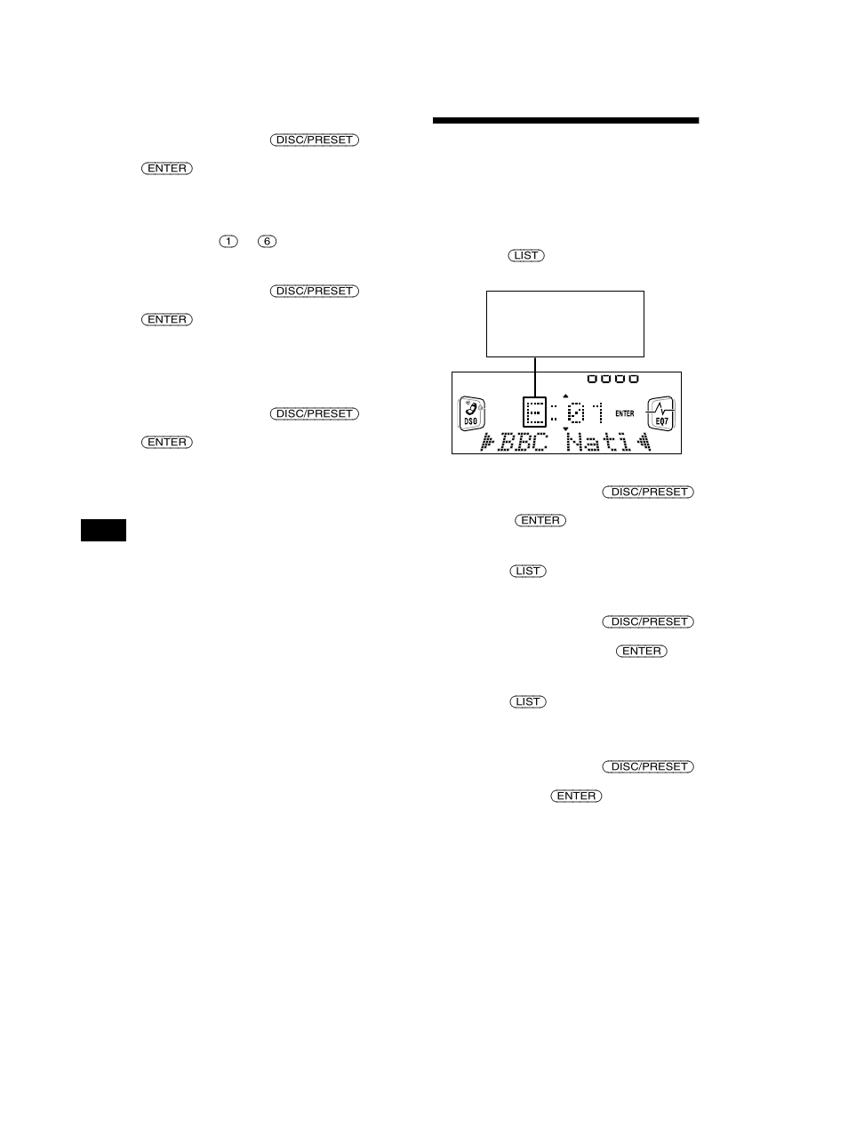 Ställa in dab-program med hjälp av en, Lista, Ställa in dab-program med hjälp av en lista | Sony CDX-CA750 RU User Manual | Page 88 / 204