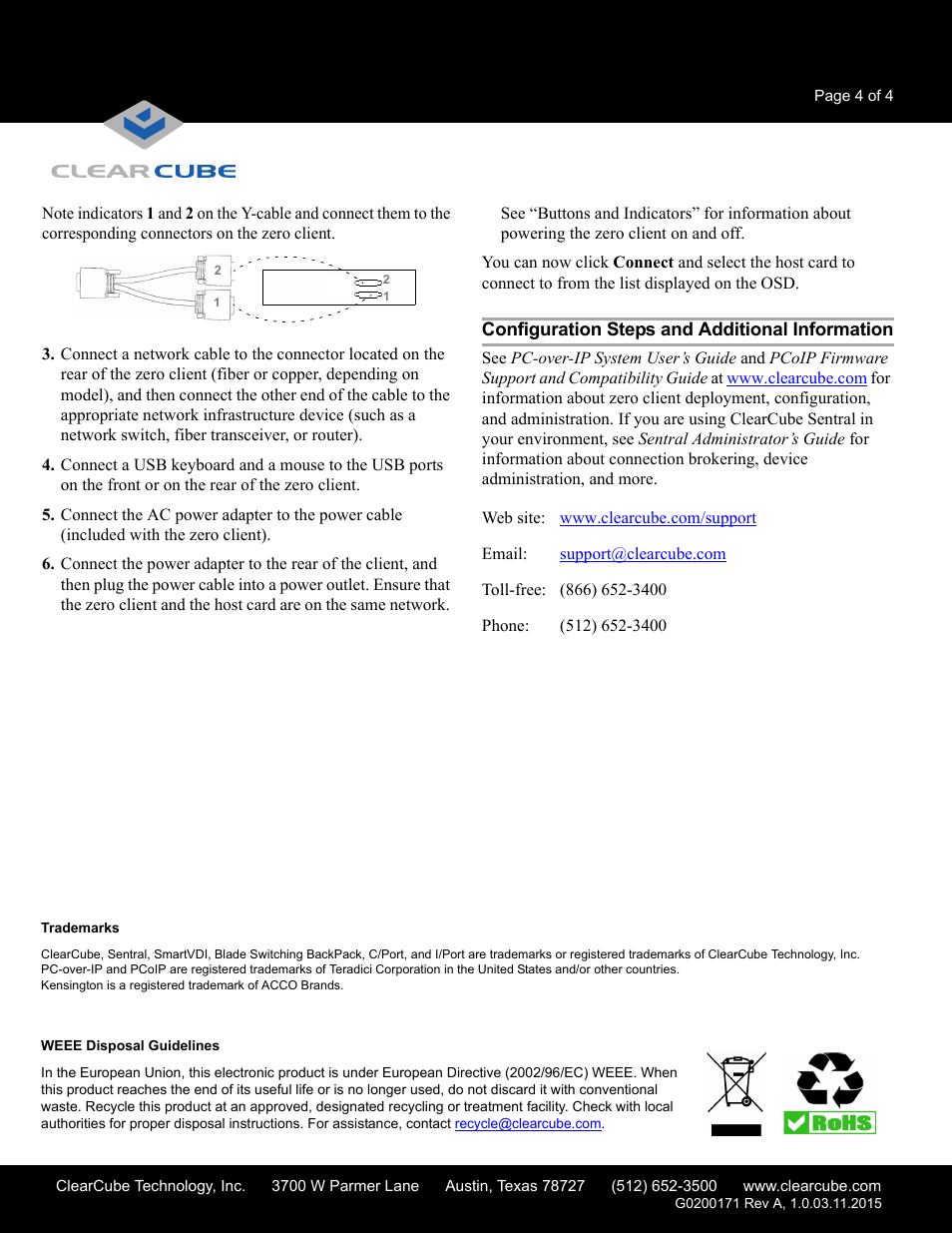 Configuration steps and additional information | ClearCube CD7920-Series User Manual | Page 4 / 4