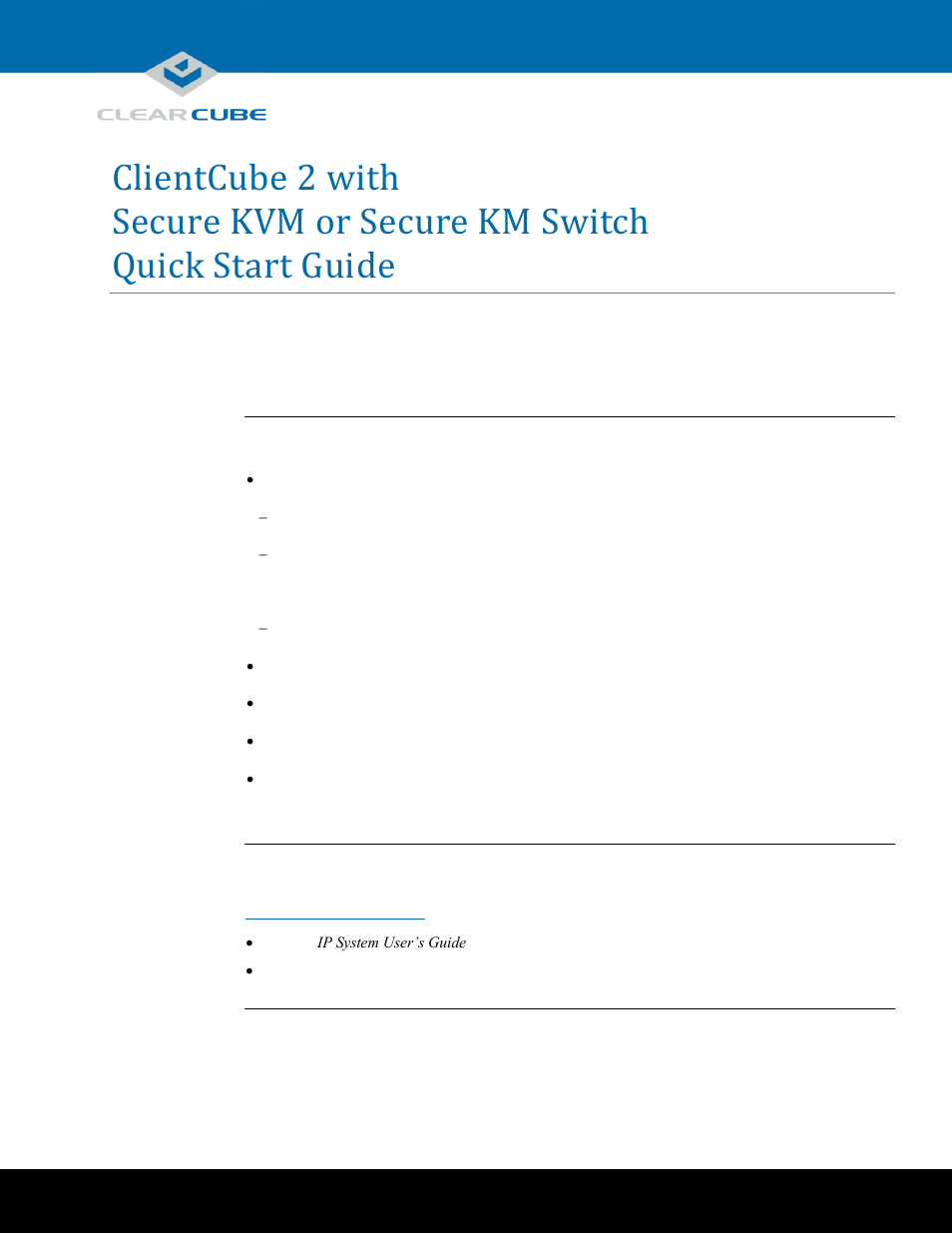 ClearCube ClientCube 2 with KM User Manual | 14 pages