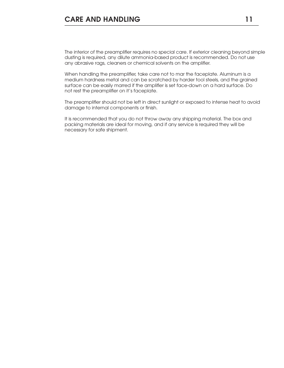 Coda FET Phono Preamplifier 06X User Manual | Page 11 / 14