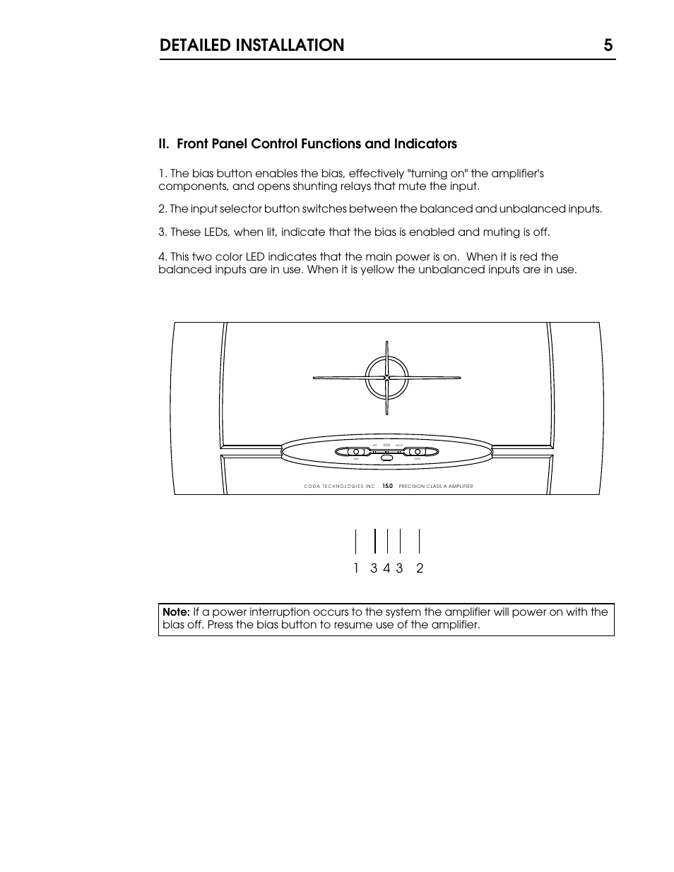 15 p5.pdf, Detailed installation 5 | Coda Stereo Amplifier 15.5 User Manual | Page 6 / 17