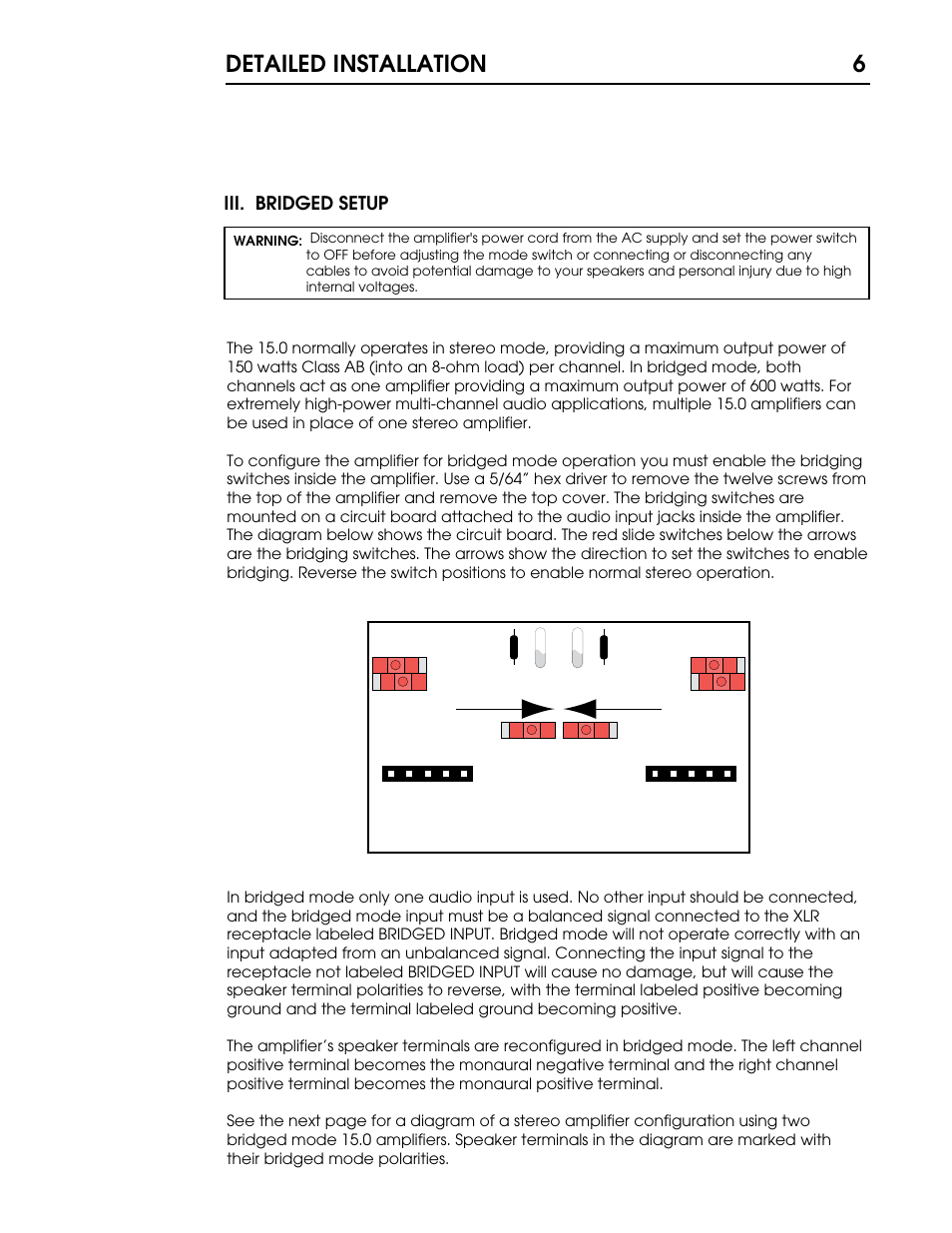 15 p6.pdf, Detailed installation 6 | Coda Stereo Amplifier 15.5 User Manual | Page 7 / 17