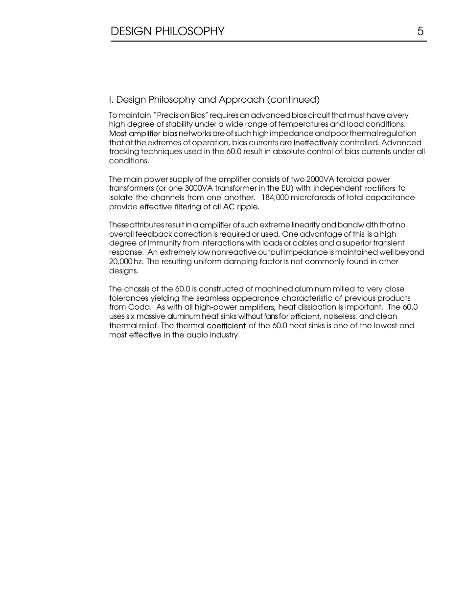 33 p10 copy.pdf, Design philosophy 5 | Coda 60.0 Mono Amplifier User Manual | Page 7 / 13
