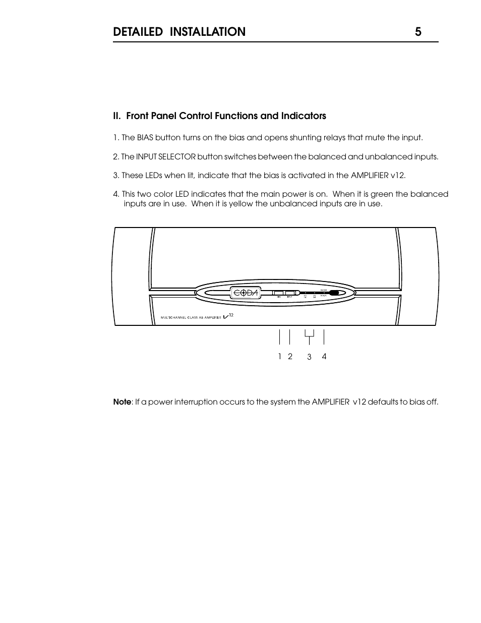 V12manual 6.pdf, Detailed installation | Coda Multichannel A/V Amplifier V12 User Manual | Page 6 / 17