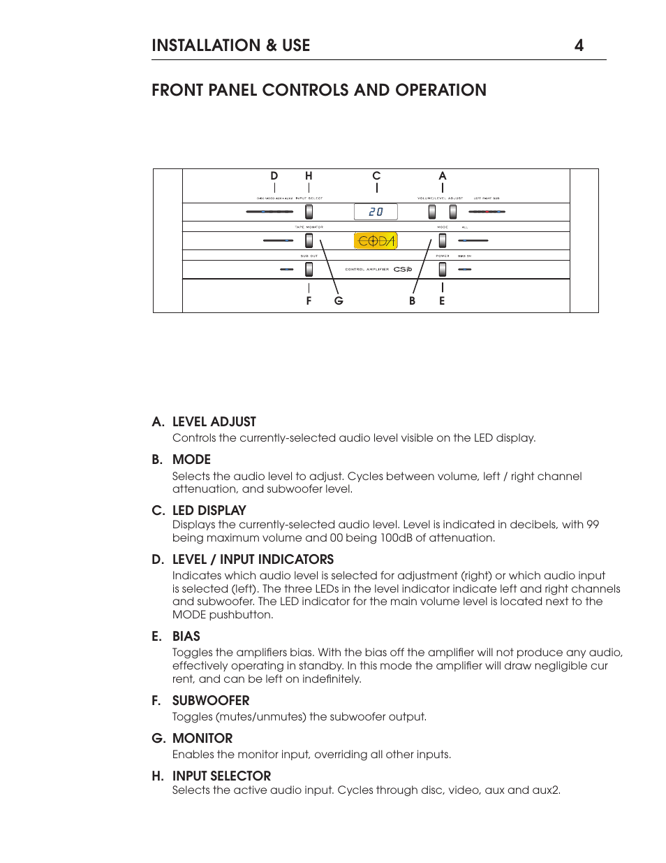 Coda CSiB Integrated Amplifier User Manual | Page 5 / 12